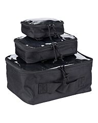 101 INC Organizers Transparant – Set van 3 stuks zwart