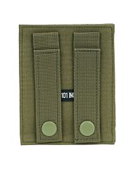 101inc MOLLE patch adapter hook + loop medium groen