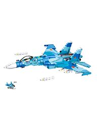 Sluban blue jet fighter M38-B0985
