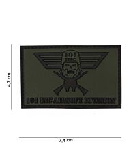 Embleem 3D PVC 101inc airsoft division vierk groen