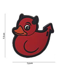 Embleem 3D PVC Devil Duck rood