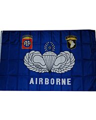 vlag Airborne blauw embleem
