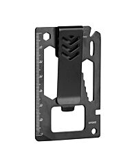 Fosco Survival multitool met geldclip zwart