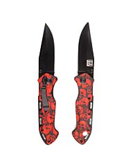 101inc Zakmes Skull + Clip rood