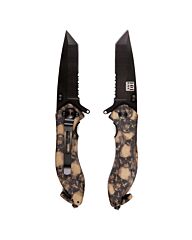 101inc Zakmes Skull + Clip zwart