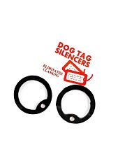 Dog-tags silencers rubber zwart