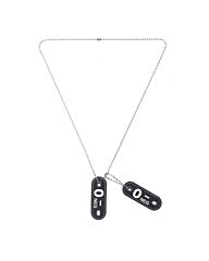 101inc Dog tag PVC Bloedgroep O- negatief zwart