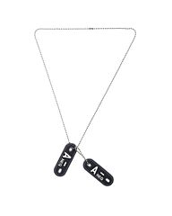 101inc Dog tag PVC Bloedgroep A- negatief zwart