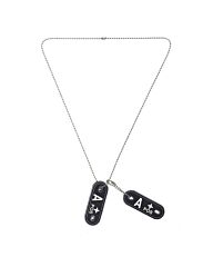 101inc Dog-tags PVC Bloedgroep A+ positief zwart