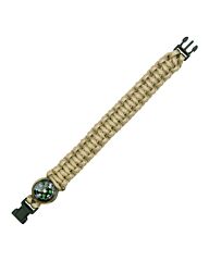 Paracord bracelet Kompas 8inch khaki