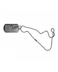 Dog-tag ID-plaatje bedrukt met eigen tekst naar keuze