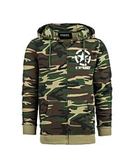 Fostex Hoodie met rits Allied Star U.S. Army camo