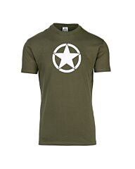 Fostex T-shirt legergroen met witte ster US Army