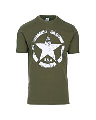 Fostex t-shirt US ARMY Star vintage groen