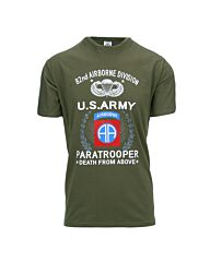 Fostex T-shirt US Army Paratrooper 82nd groen