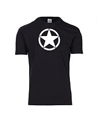 Fostex T-shirt zwart met witte ster US Army