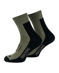 101INC Coolmax trekking sokken zwart/groen