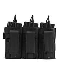 101inc Triple kangaroo M4 mag pouch zwart