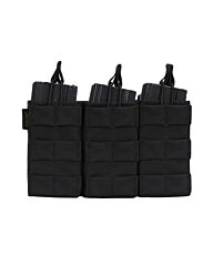 101inc Triple open top M4 mag pouch zwart