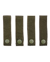 101inc MOLLE strap hook + loop 4 stuks groen