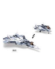 Sluban Grey white jet fighter 2in1 M38-B0986