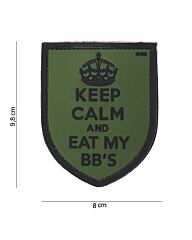 Embleem 3D PVC Keep Calm groen