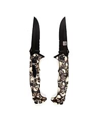 101inc Zakmes Skull + Clip Zwart