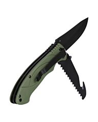 Fosco Bushcraft Zakmes groen