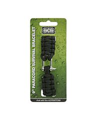 BCB Paracord iron buckle 9 inch zwart