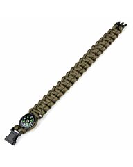 Paracord bracelet Kompas 9inch groen