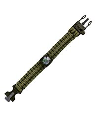 101inc Paracord survival kompas 9 inch groen