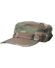 Vintage Industries US cap ripstop woodland camo