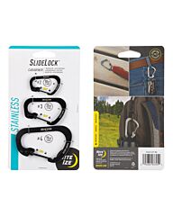 Nite Ize Karabijnhaak Slidelock 3-Pack Zwart #2 #3 #4