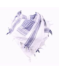 Arafat PLO sjaal blauw/wit 