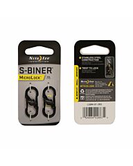 Nite Ize S-Biner Karabijnhaak Microlock 2-Pack Zwart