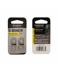 Nite Ize S-Biner Karabijnhaak Microlock 2-Pack Zilver